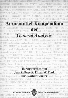 Arzneimittel-Kompendium der General Analysis, Ahlbrecht / Funk / Winter