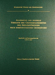 Georg Heinrich Gottlieb Jahr: Allgemeine und spezielle Therapie der Geisteskrankheiten und Seelenstörungen nach homöopathischen Grundsätzen