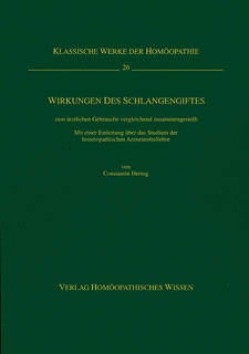 Constantin Hering: Wirkungen des Schlangengiftes