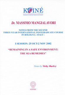 Massimo Mangialavori: Notes, Session 1