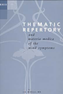 José Antonio Mirilli: Thematic Repertory and Materia Medica of the Mind Symptoms Paperback edition