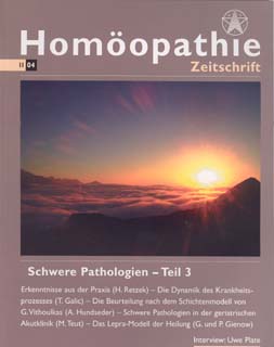 Zeitschrift: Homöopathie Zeitschrift 2004-II Schwere Pathologien - Teil 3
