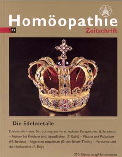 Zeitschrift: Homöopathie Zeitschrift 2005-I Edelmetalle