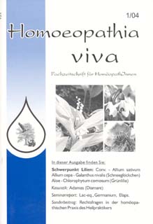 Zeitschrift: Homoeopathia viva 04-1 Lilien