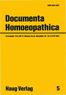 ÖGHM: Band 5 - Documenta Homoeopathica