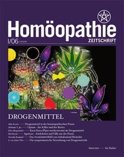Zeitschrift: Homöopathie Zeitschrift 2006-I Drogenmittel