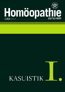 Zeitschrift: Homöopathie Zeitschrift Sonderheft 2006  - Kasuistik I