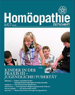 Zeitschrift: Homöopathie Zeitschrift 2007-II Kinder in der Praxis III - Schulkinder und Pubertät