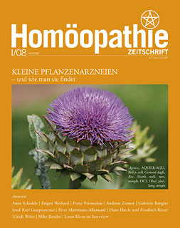 Zeitschrift: Homöopathie Zeitschrift 2008-I Kleine Pflanzenarzneien - und wie man Sie findet