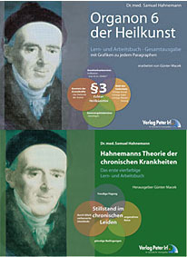 Samuel Hahnemann: Organon 6 der Heilkunst + Hahnemanns Theorie der chronischen Krankheiten, je VIERFARBIGE als Lern- und Arbeitsbuch im Set