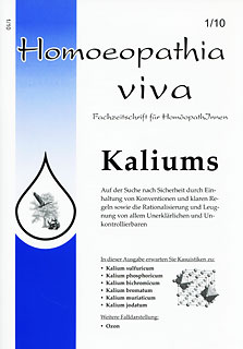 Zeitschrift: Homoeopathia viva 10-1 Kaliums