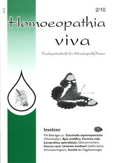 Zeitschrift: Homoeopathia viva 10-2 Insekten