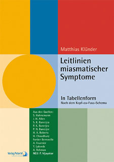 Matthias Klünder: Leitlinien miasmatischer Symptome