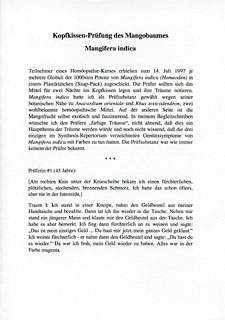 Karl-Josef Müller: Kopfkissen-Prüfung des Mangobaumes - Mangifera indica