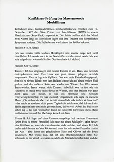 Karl-Josef Müller: Kopfkissen-Prüfung der Masernnosde Morbillinum