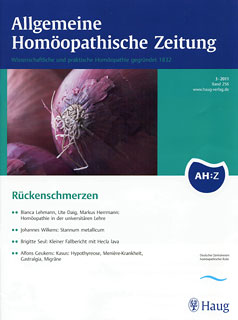 AHZ: AHZ 2011/3 - Rückenschmerzen