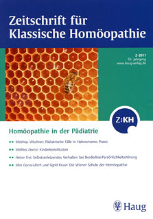 ZKH: Zeitschrift für Klassische Homöopathie 2011/2 - Kinderheilkunde