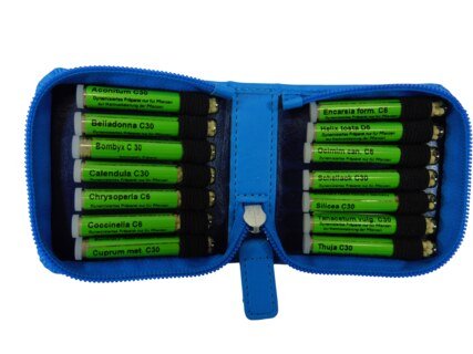 Homeoplant: 14er Set in Kunstlederetui-braun (Kaviraj)