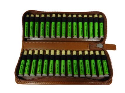 Homeoplant: 30er Set in Lederetui-grün (Kaviraj)