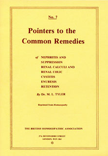 Margaret Lucy Tyler: Pointers to the Common Remedies No.7