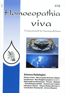 Zeitschrift: Homoeopathia viva 12-1 Schwere Pathologien