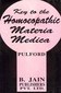 Key to the Homoeopathic Materia Medica / Alfred Pulford
