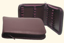 32er Leder-Etui ohne Innenlasche für 1,5 Gramm Flachbodengläser / Taschenapotheke