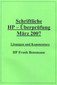 Schriftliche Heilpraktiker-Überprüfung März 2007 / Frank Bensmann
