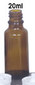 Braunglasfläschchen 20 ml mit Verschluss und Tropfer U1 / Gläschen