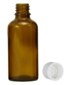 Braunglasfläschchen 50 ml mit Verschluss und Tropfer U1 / Gläschen