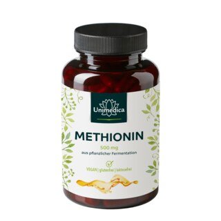 Methionin - 500 mg aus Fermentation  - 120 Kapseln  - von Unimedica