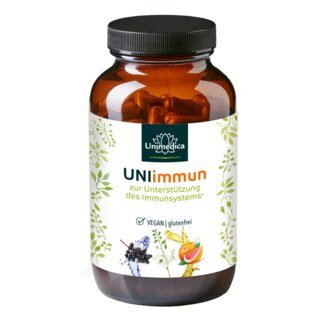 UNIimmun - für die Stärkung des Immunsystems mit Quercetin, Vitamin C und Zink - 180 Kapseln - von Unimedica