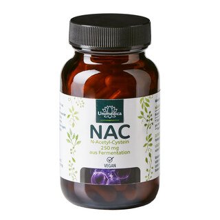 NAC - 250 mg pro Tagesdosis - N-Acetyl-Cystein aus natürlicher Fermentation - 90 Kapseln - von Unimedica