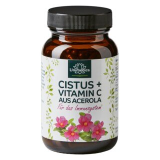 Zistrosenkraut Extrakt mit natürlichem Vitamin C - 384 mg Cistus pro Tagesdosis (1 Kapsel) - 90 Kapseln - von Unimedica