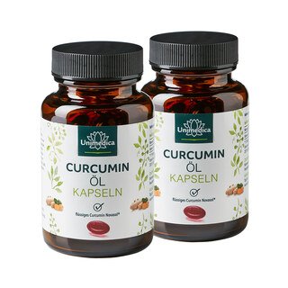 2er-Sparset: Curcumin Öl - 500 mg - 2 x 60 Softgelkapseln - von Unimedica