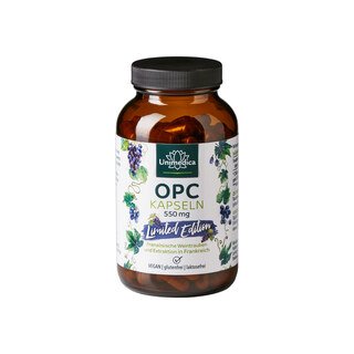 OPC Limited Edition - mit 440 mg reinem OPC Gehalt pro Tagesdosis - 180 Kapseln - Sonderangebot kurze Haltbarkeit - von Unimedica