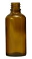 Brown glass bottles, 50 ml, without fastening and dropper - 20 pieces