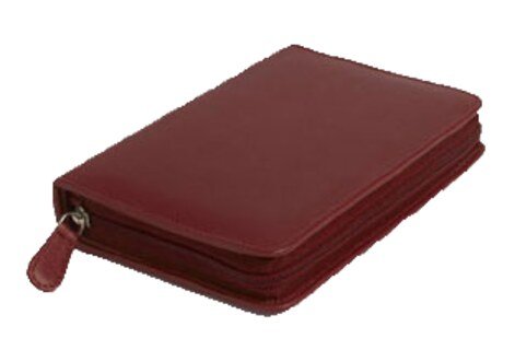 60 - Remedy case in high-quality cowhide - red/