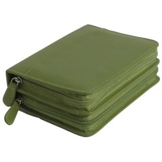 120 - Remedy case in high-quality cowhide - green/