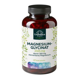 Magnesiumglycinat- mit 100 mg reinem Magnesium - 180 Kapseln - von Unimedica/