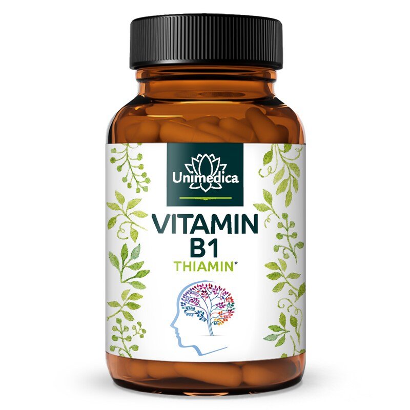 Vitamin B1 (Thiamin) - 190 mg pro Tagesdosis (1 Kapsel) - 120 Kapseln - von Unimedica