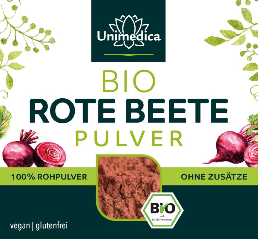 Bio Rote Beete Pulver - aus Italien - 250 g - von Unimedica