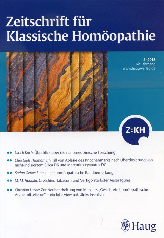 Zeitschrift für Klassische Homöopathie 2018/3 Gastroenterologie
