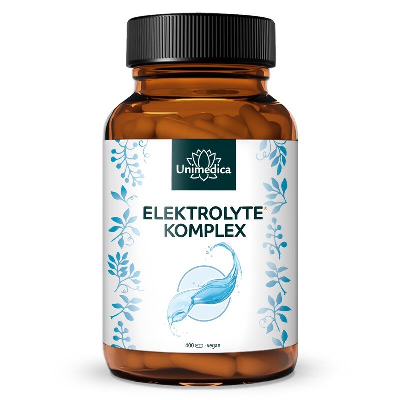 Elektrolyte Komplex mit Natrium, Kalium, Calcium und Magnesium - Keto geeignet - 400 Kapseln - von Unimedica
