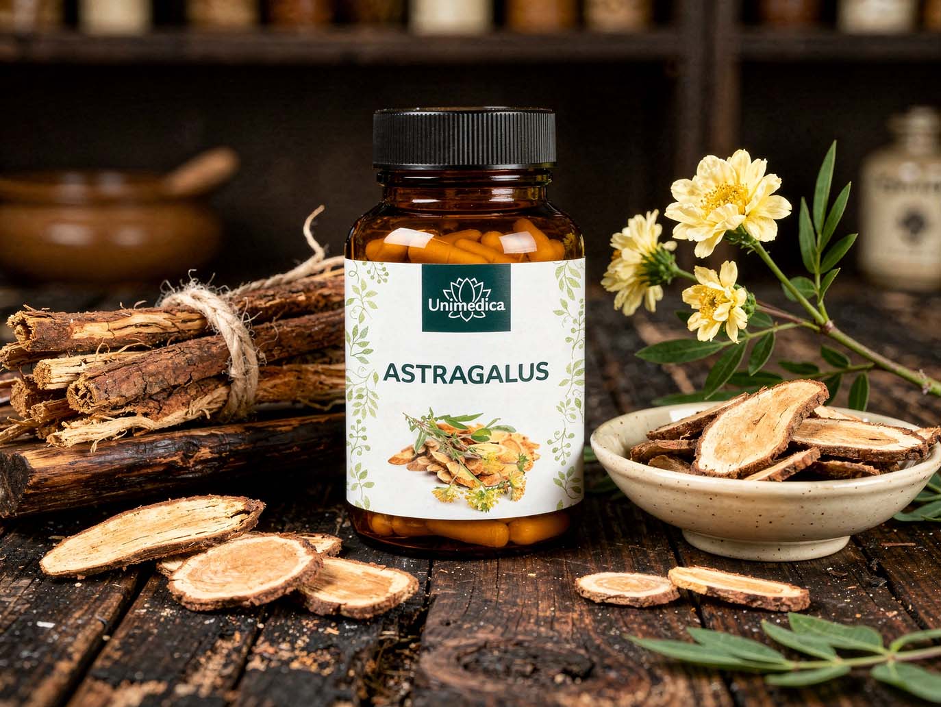 Astragalus - 1.200 mg pro Tagesdosis - 90 Kapseln - von Unimedica