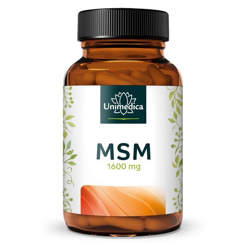 MSM - 1.600 mg pro Tagesdosis (2 Kapseln) - hochdosiert - 365 Kapseln - von Unimedica