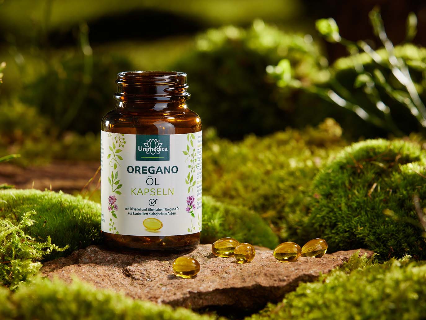 Oregano Öl - 135 mg pro Tagesdosis (1 Kapsel) - 60 Softgelkapseln - von Unimedica