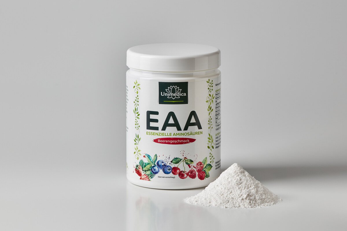 2er-Sparset: EAA - Essentielle Aminosäuren - Pulver mit Beerengeschmack - 2 x 500 g - von Unimedica