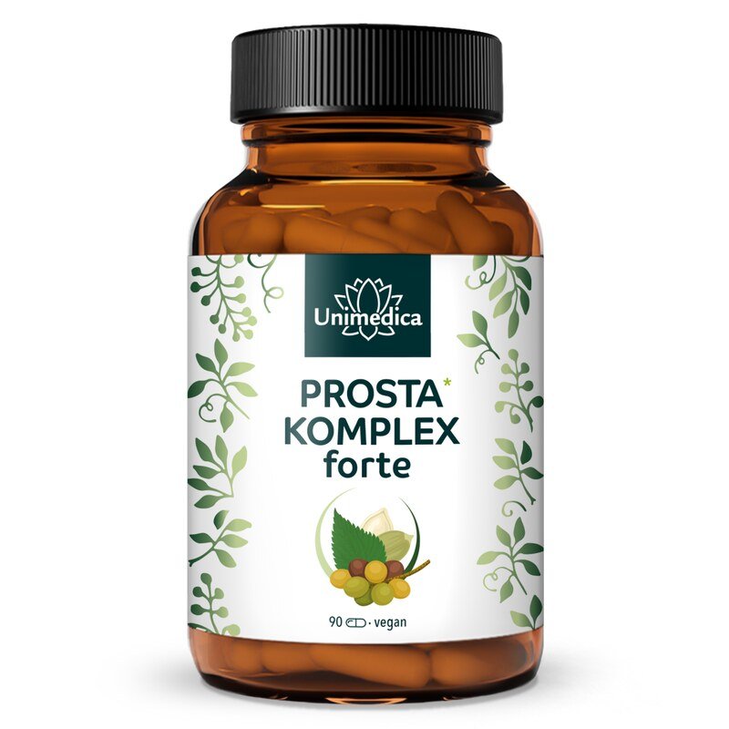 Prosta* Komplex forte - mit Kürbiskernextrakt, Sägepalmenextrakt und Brennnesselwurzel - 90 Kapseln - von Unimedica
