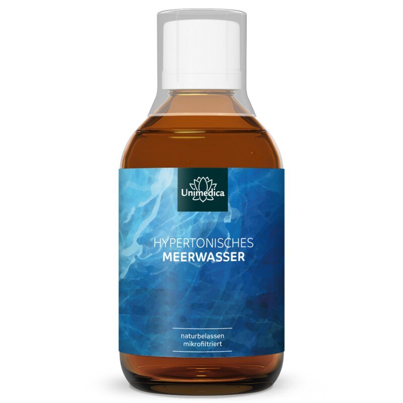 Hypertonisches Meerwasser - naturbelassen & mikrofiltriert - 500 ml - von Unimedica
